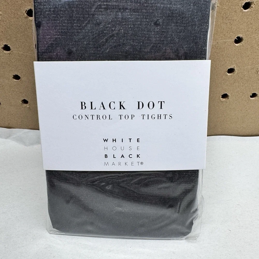 NEW White House Black Market Pin Dot‎ SHEER Control Top Tight  Size M/L New